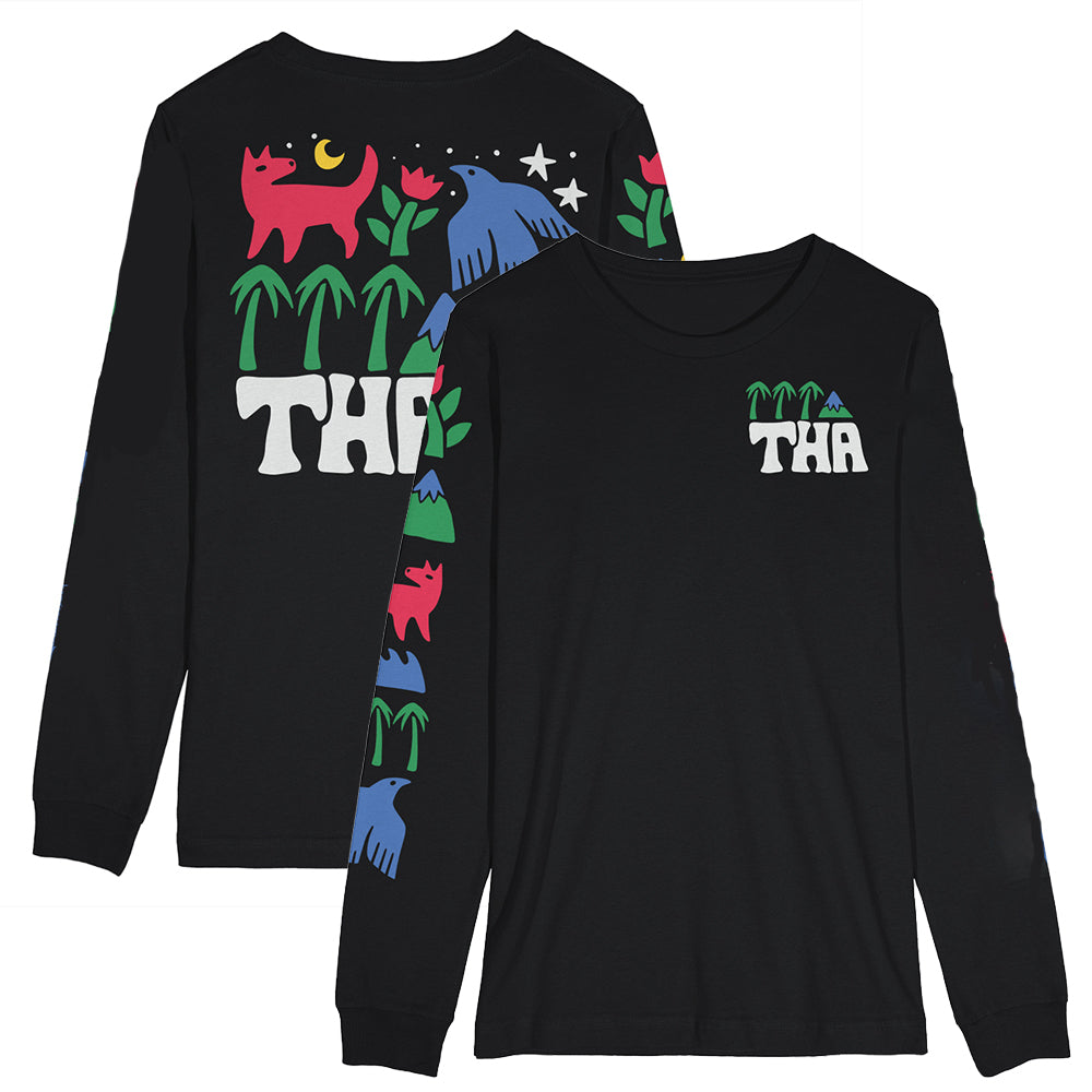 THA Symbols Long Sleeve T - Black