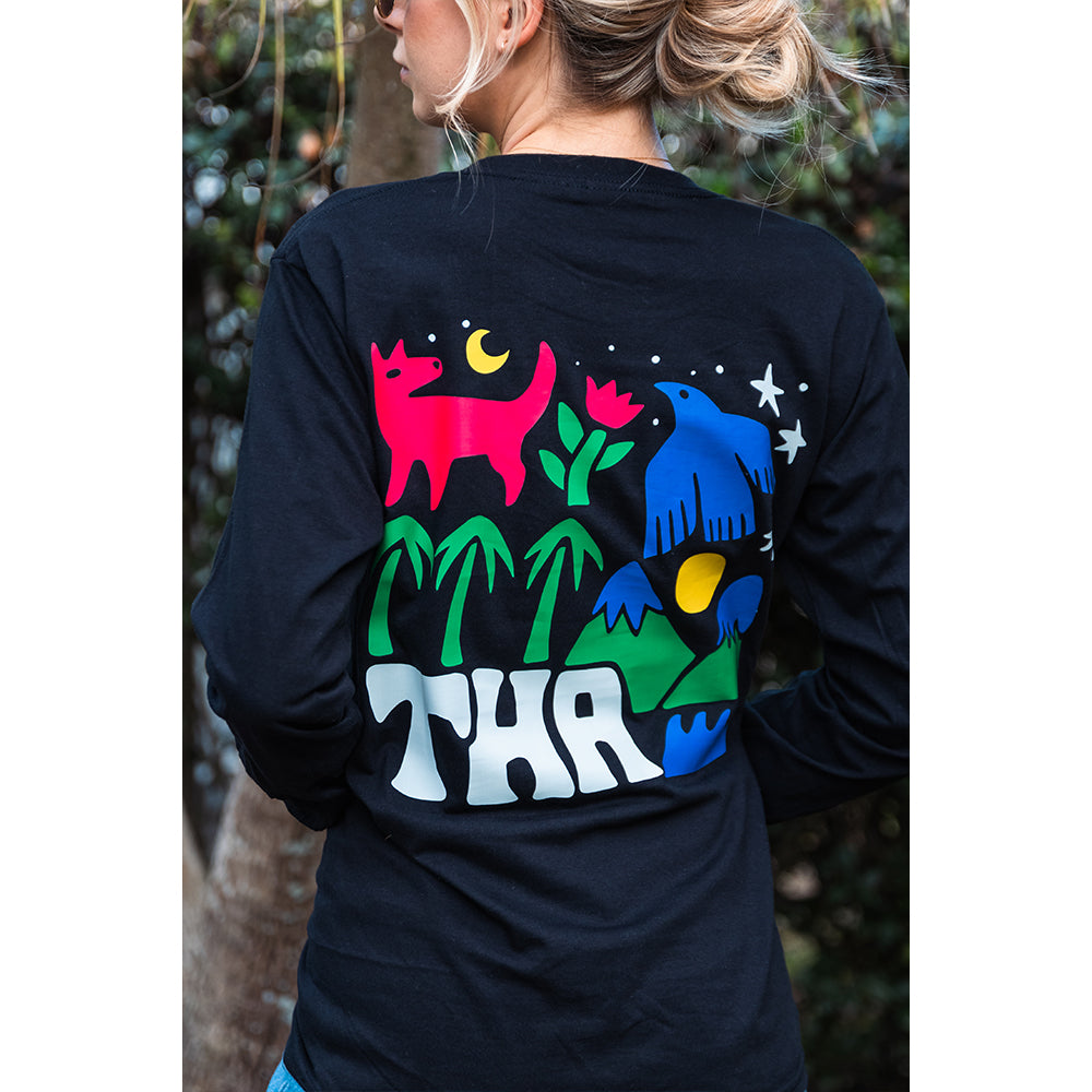 THA Symbols Long Sleeve T - Black
