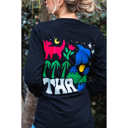 THA Symbols Long Sleeve T - Black